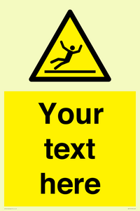 Custom Figure Slipping Sign